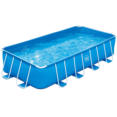 SWING POOLS Premium Pool Komplettset (blau) - inkl. Leiter + Filterpumpe